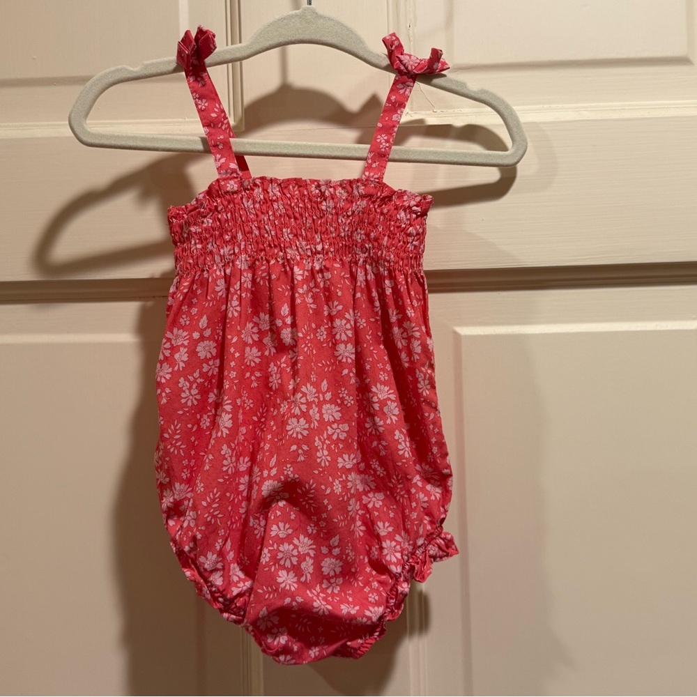 Jacadi Pink Floral Romper 6m